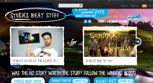 Stories Beat Stuff campaign page